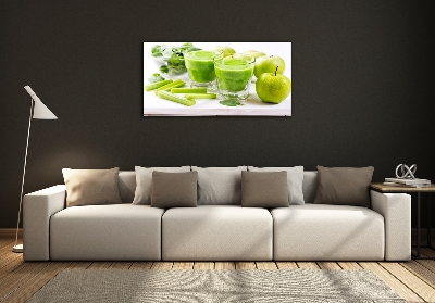 Schilderij glas Groene cocktail