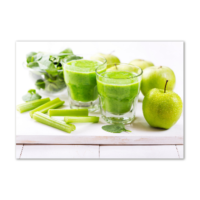 Schilderij glas Groene cocktail