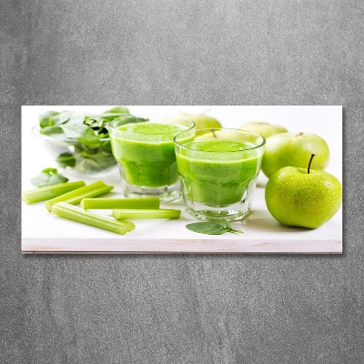 Schilderij glas Groene cocktail