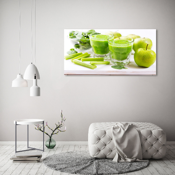 Schilderij glas Groene cocktail
