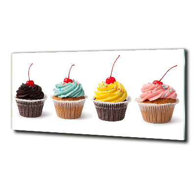 Glazen schilderij Cupcakes