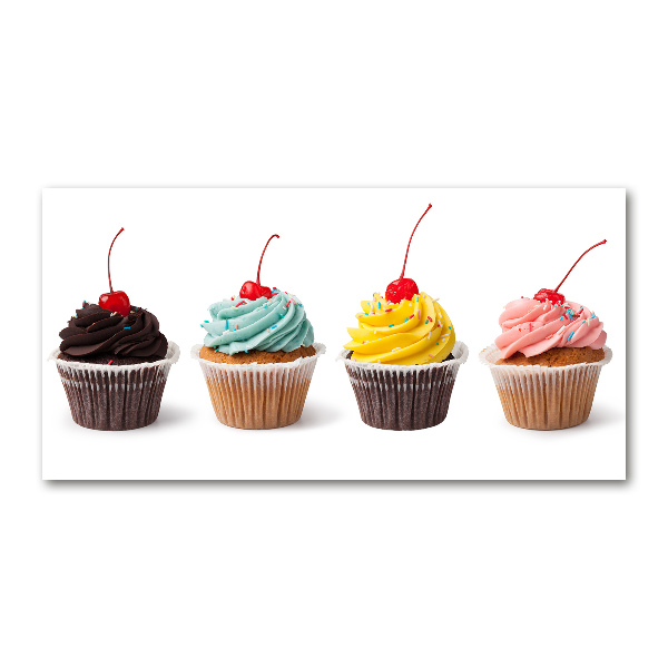 Glazen schilderij Cupcakes