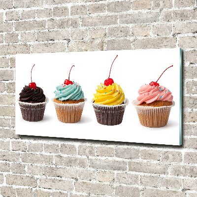 Glazen schilderij Cupcakes