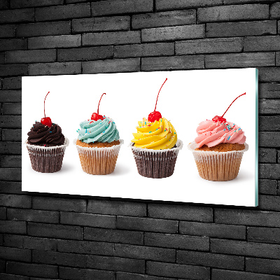 Glazen schilderij Cupcakes