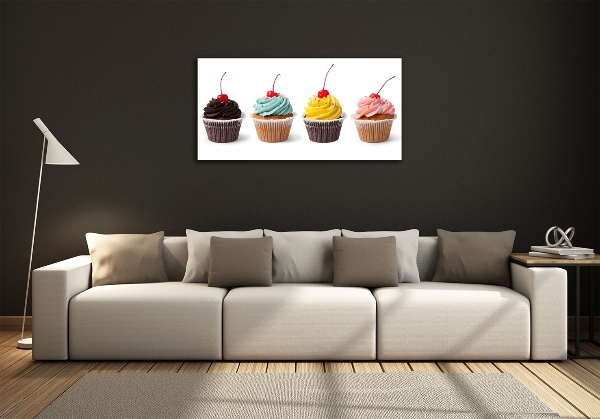 Glazen schilderij Cupcakes