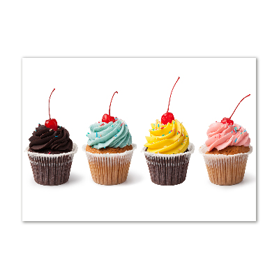 Glazen schilderij Cupcakes