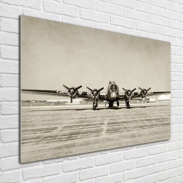 Schilderij op glas Oude bommenwerper