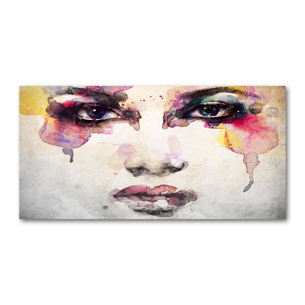 Schilderij op glas Portret van een vrouw