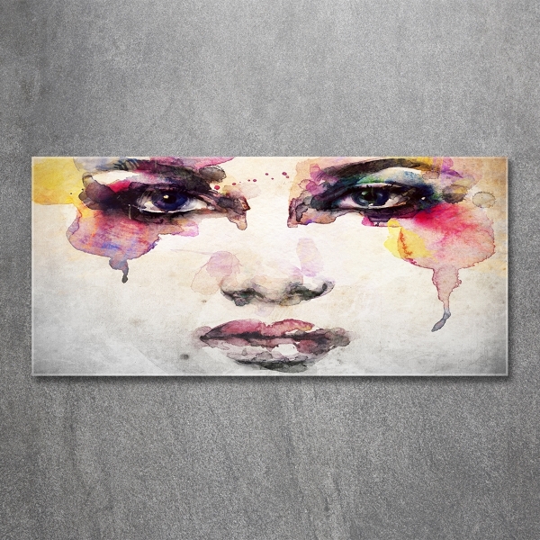 Schilderij op glas Portret van een vrouw