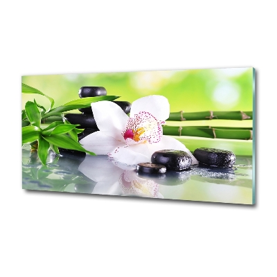 Glazen schilderij Orchidee