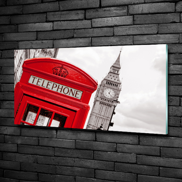 Schilderij op glas Openbare telefoon