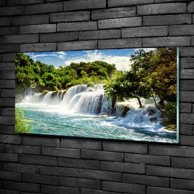 Schilderij op glas Krka-waterval