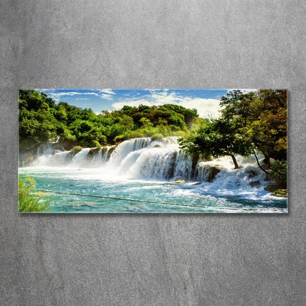 Schilderij op glas Krka-waterval