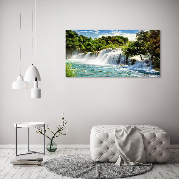 Schilderij op glas Krka-waterval