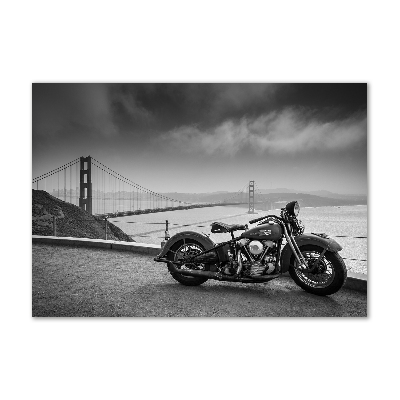 Schilderij glas Motorfiets