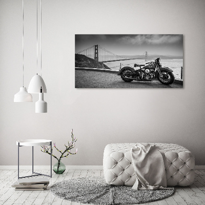 Schilderij glas Motorfiets