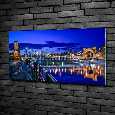 Schilderij glas Wrocław 's nachts