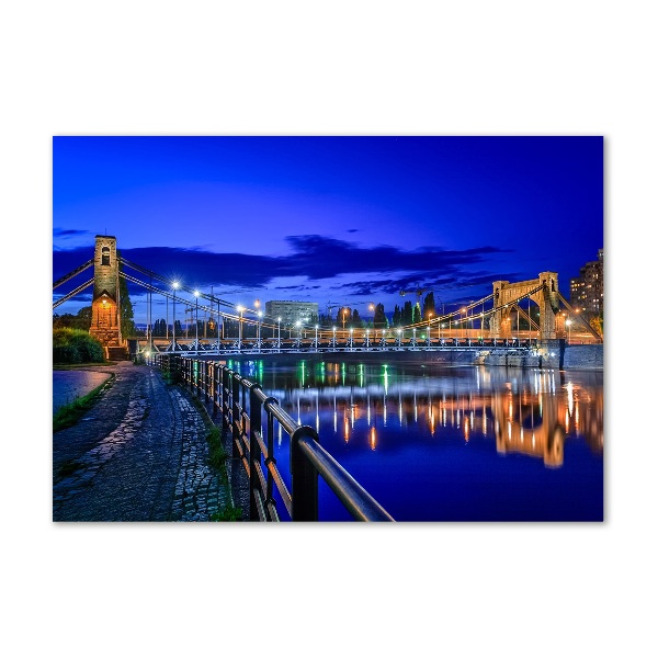 Schilderij glas Wrocław 's nachts