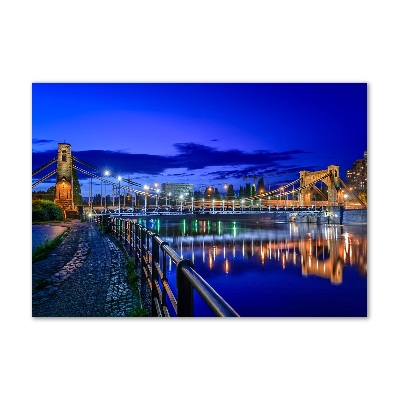 Schilderij glas Wrocław 's nachts