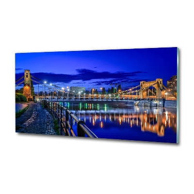 Schilderij glas Wrocław 's nachts