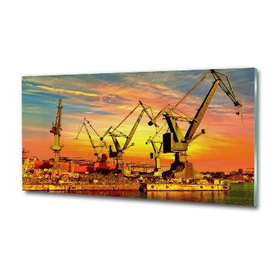 Glazen schilderij Scheepswerf in Gdańsk