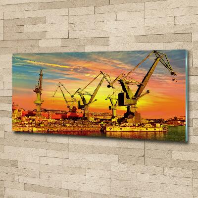 Glazen schilderij Scheepswerf in Gdańsk