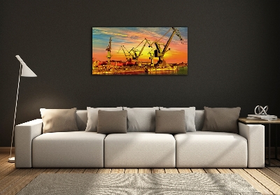 Glazen schilderij Scheepswerf in Gdańsk