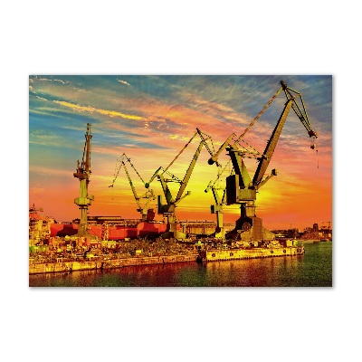 Glazen schilderij Scheepswerf in Gdańsk
