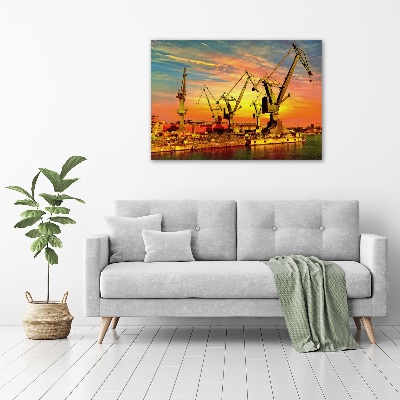 Glazen schilderij Scheepswerf in Gdańsk