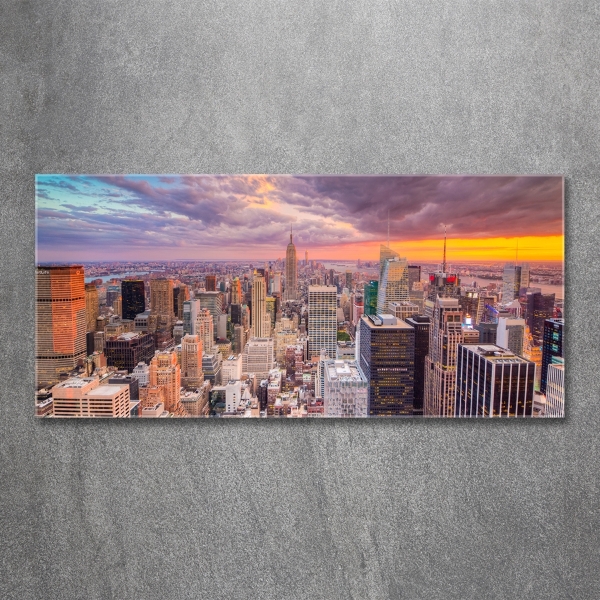 Schilderij op glas New York