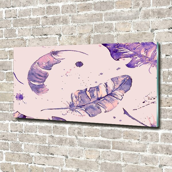 Schilderij op glas veren