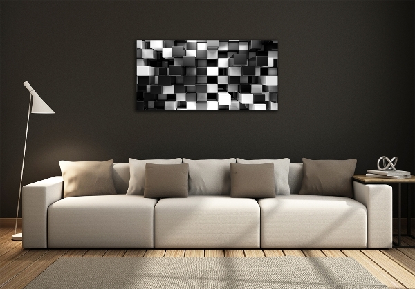 Foto schilderij op glas Kubusabstractie