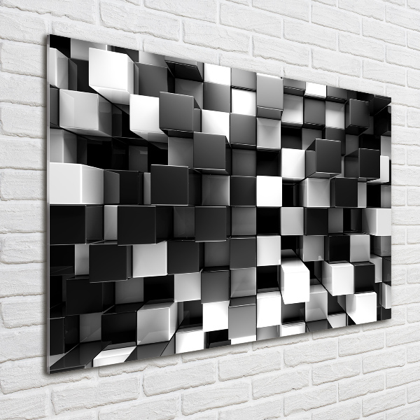 Foto schilderij op glas Kubusabstractie