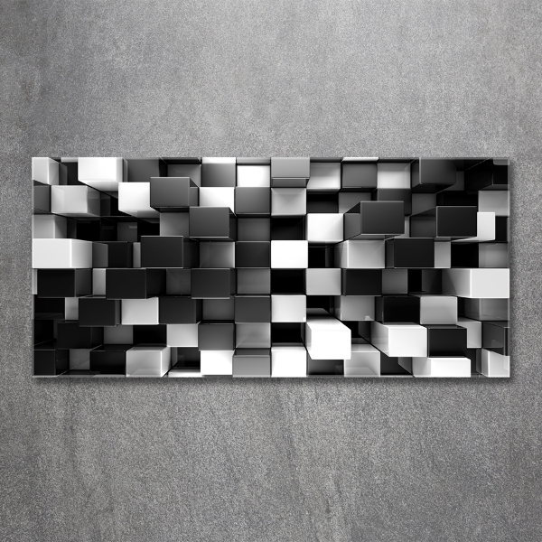 Foto schilderij op glas Kubusabstractie