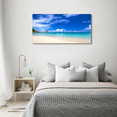 Schilderij op glas Tropisch strand