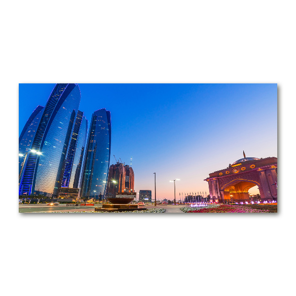 Schilderij glas Straten van Abu Dhabi
