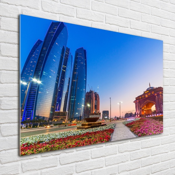 Schilderij glas Straten van Abu Dhabi