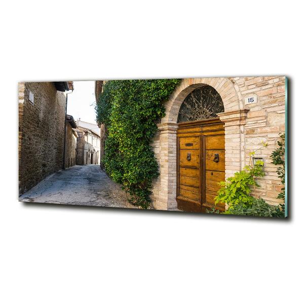 Schilderij op glas Een charmante straat