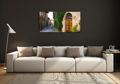 Schilderij op glas Een charmante straat