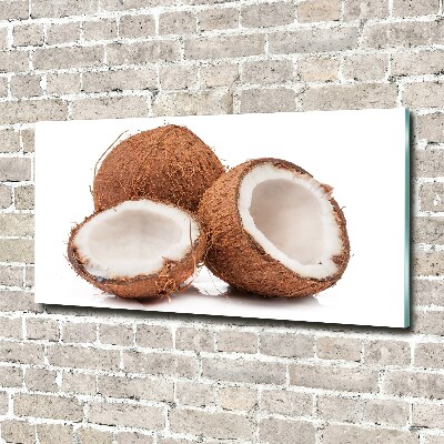 Schilderij glas Kokosnoot