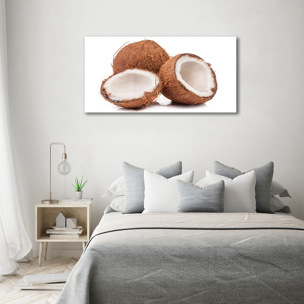 Schilderij glas Kokosnoot