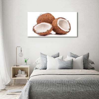 Schilderij glas Kokosnoot