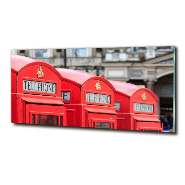 Glazen schilderij Openbare telefoon