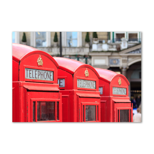 Glazen schilderij Openbare telefoon