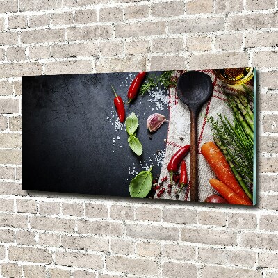 Schilderij op glas Ingrediënten