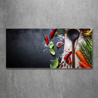 Schilderij op glas Ingrediënten