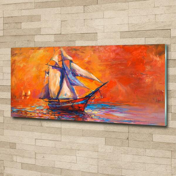 Schilderij glas Ruimteschip