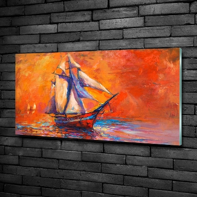 Schilderij glas Ruimteschip