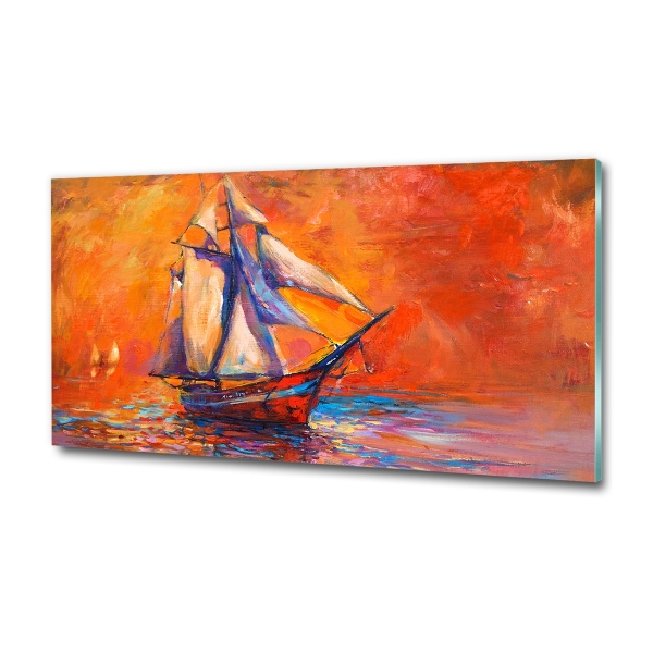 Schilderij glas Ruimteschip