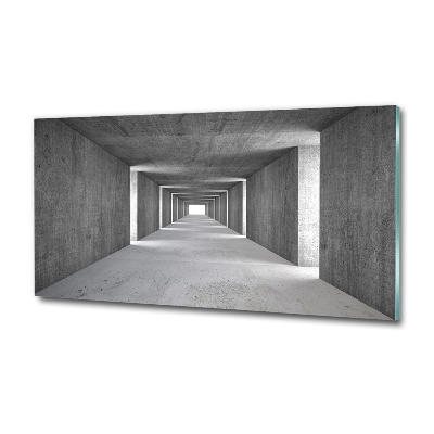 Schilderij op glas Betonnen tunnel
